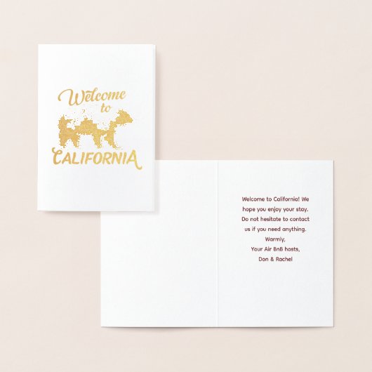 Willkommen im kalifornischen Bärenwald Folienkarte (Anzeige)