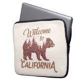 Willkommen im kalifornischen Bärenwald Laptopschutzhülle (Vorderseite Links)