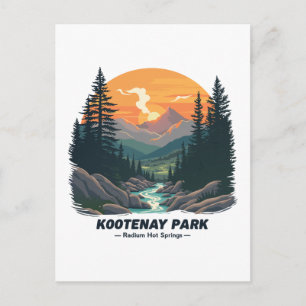 Willkommen im kanadischen Nationalpark Kootenay Feiertagspostkarte