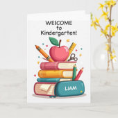 Willkommen im Kindergarten von Teacher Personalize Karte (Gelbe Blume)