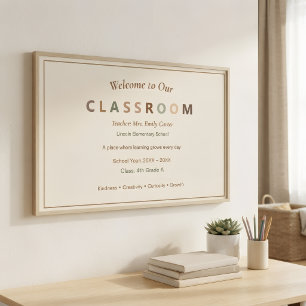 Willkommen im Klassenposter Personalisiertes Gesch Poster