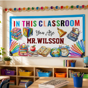 Willkommen im Klassenzimmer - Zurück zur Schule Ba Banner