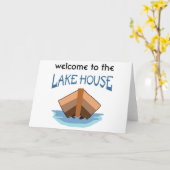 Willkommen im Lake House Karte (Gelbe Blume)