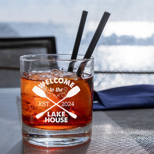 Willkommen im Lake House Whiskyglas