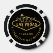 Willkommen im Las Vegas Casino Mitzvah Gefallen Pokerchips (Rückseite)