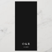 Willkommen im Las Vegas Wedding Rezeptionsmenü Menükarte (Rückseite)