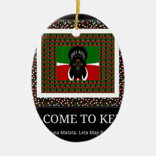 Willkommen im Magischen Kenia: Hakuna Matata Keramikornament