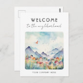 Willkommen im Nachbargebirge Realty Postkarte (Vorne/Hinten)