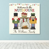 Willkommen im NUTHOUSE Personalisiert Leinwanddruck (Insitu (Holzboden))