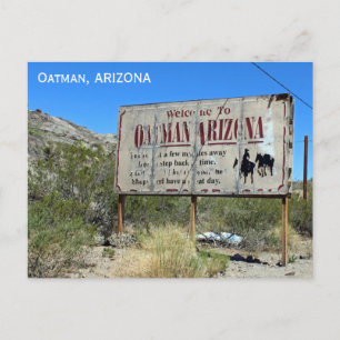 Willkommen im Oatman Vintage Sign Postcard! Postkarte