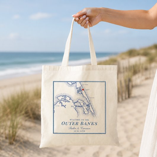 Willkommen im Outer Banks Hochzeitsgeschenk Tragetasche