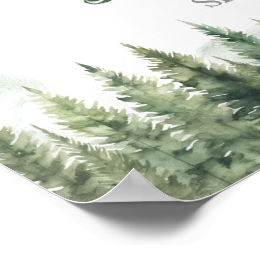 Willkommen im Pack Forest Wolf Begrüßungszeichen Poster (Ecke)