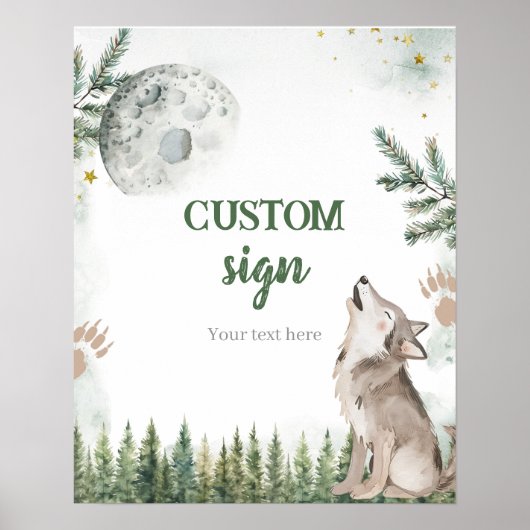 Willkommen im Pack Forest Wolf Custom Sign Poster (Vorne)