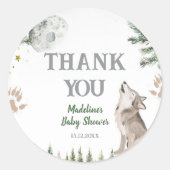 Willkommen im Pack Forest Wolf Danke Stickers (Vorderseite)