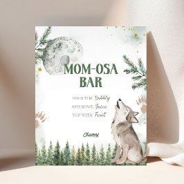 Willkommen im Pack Forest Wolf Momosa Bar Poster