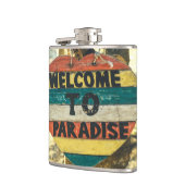 Willkommen im Paradies Beach Ocean Flachmann (Links)