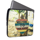 Willkommen im Paradies Beach Ocean Laptopschutzhülle (Vorne Rechts)