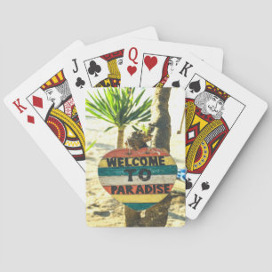 Willkommen im Paradies Beach Ocean Spielkarten