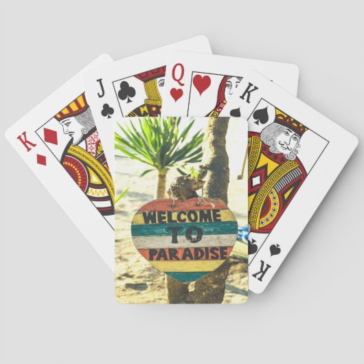 Willkommen im Paradies Beach Ocean Spielkarten (Rückseite)