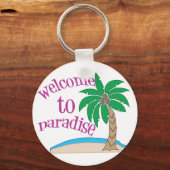 Willkommen im Paradies Schlüsselanhänger (Vorderseite)
