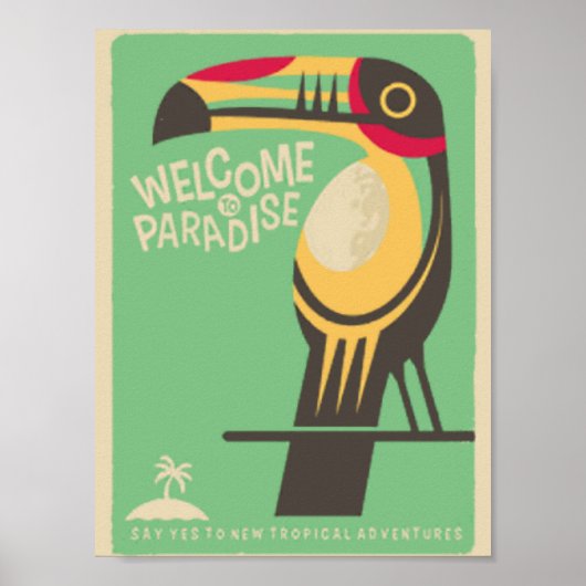 Willkommen im Paradies Vintag Poster (Vorne)