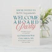 Willkommen im Party - Modernes Militär Einladung (Stehend Vorderseite)