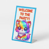 Willkommen im Party Sockelschild (Vorderseite)