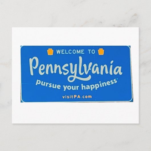 Willkommen im Pennsylvania Notebook Postkarte (Vorderseite)