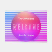 Willkommen im Personalisierten Beach House Fußmatte (Vorderseite)