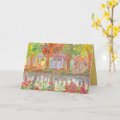 Willkommen im Picketzaun der Nachbarhäuser Karte (Gelbe Blume)