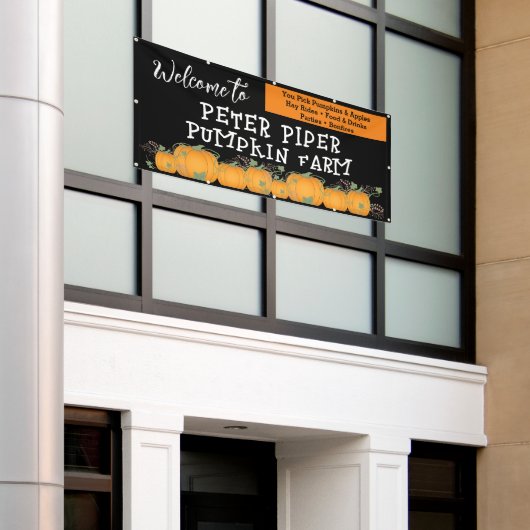 Willkommen im Pumpkin Patch Pumpkin Banner for (Äußeres Gebäude)