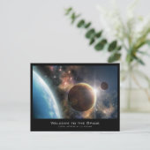 Willkommen im Raum Postkarte (Stehend Vorderseite)