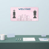 Willkommen im Schach-Party Banner (Messe)