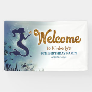 Willkommen im Sea Mermaid Party Banner