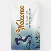 Willkommen im Sea Mermaid Party Banner (Vertikal)