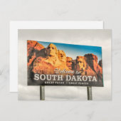 Willkommen im South Dakota Sign Postkarte (Vorne/Hinten)