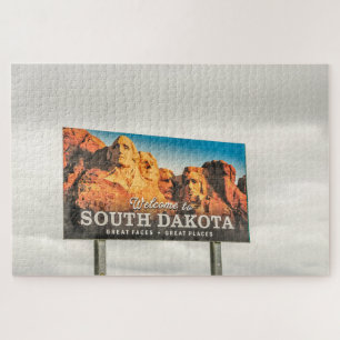 Willkommen im South Dakota Sign Puzzle