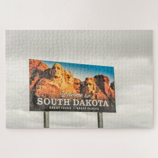 Willkommen im South Dakota Sign Puzzle (Horizontal)