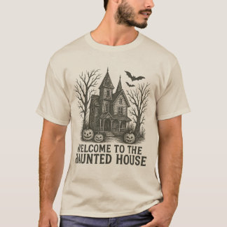 Willkommen im Spuk Haus, spöttisches Halloween T-Shirt