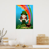Willkommen im St. Patrick's Kids Party Poster (Küche)