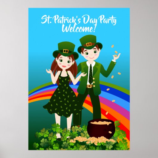 Willkommen im St. Patrick's Kids Party Poster (Vorne)