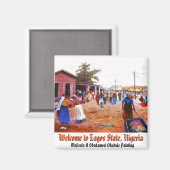 Willkommen im Staat Lagos, Nigeria Magnet (Vorderseite/Rückseite)