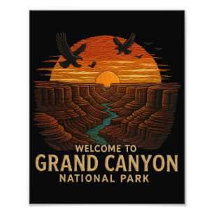 Willkommen im Stickerei Grand Canyon National USA Fotodruck