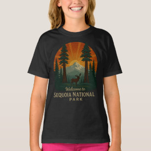 Willkommen im Stickerei Sequoia National USA Park T-Shirt