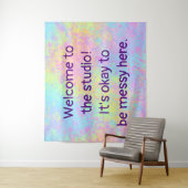 "Willkommen im Studio" Wandteppich (Beispiel)