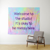 "Willkommen im Studio" Wandteppich (Beispiel (Horizontal))