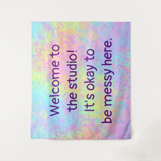 "Willkommen im Studio" Wandteppich (Vorderseite)