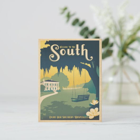 Willkommen im Süden Postkarte (Stehend Vorderseite)
