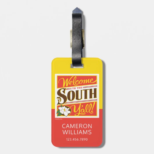 Willkommen im Süden von allen Gepäckanhänger (Rückseite vertikal)