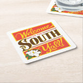 Willkommen im Süden von allen Rechteckiger Pappuntersetzer (angewinkelt)